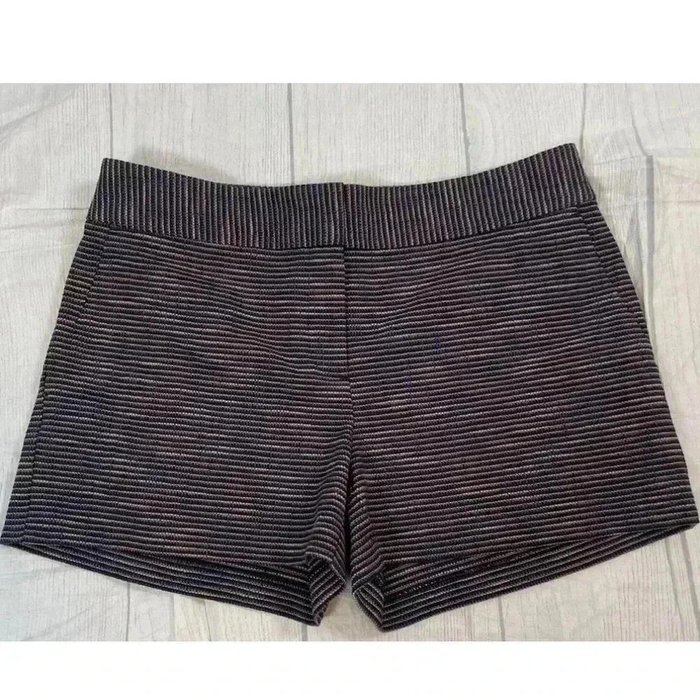 LOFT Riviera‎ Shorts Black Blue Multicolor Tweed Flat Front Women’s Size 6